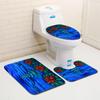 Weihnachts-Badezimmer-Bodenmatte Toilette Dreiteiliges Set