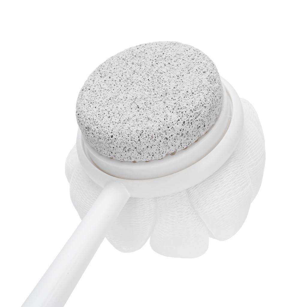 14.57in Shower Body Brush Bath Scrubber Pumice Stone and Shower Brush with Long Handle