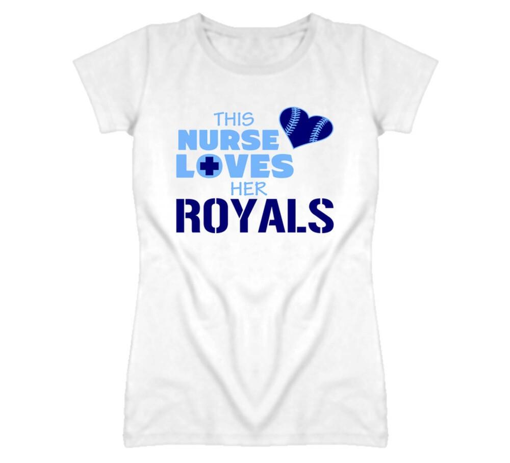 This Nurse Loves Her Royals Baseball T Shirt - Kansas City Royals Team Colors T
