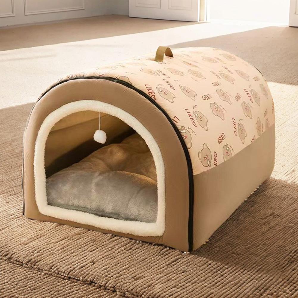 Dog Kennel Detachable Dogs Bed Nest Washable Plush Cotton Puppy Shelter Comfortable Winter Cat Bed Castle Dogs Cats Pet Supplies