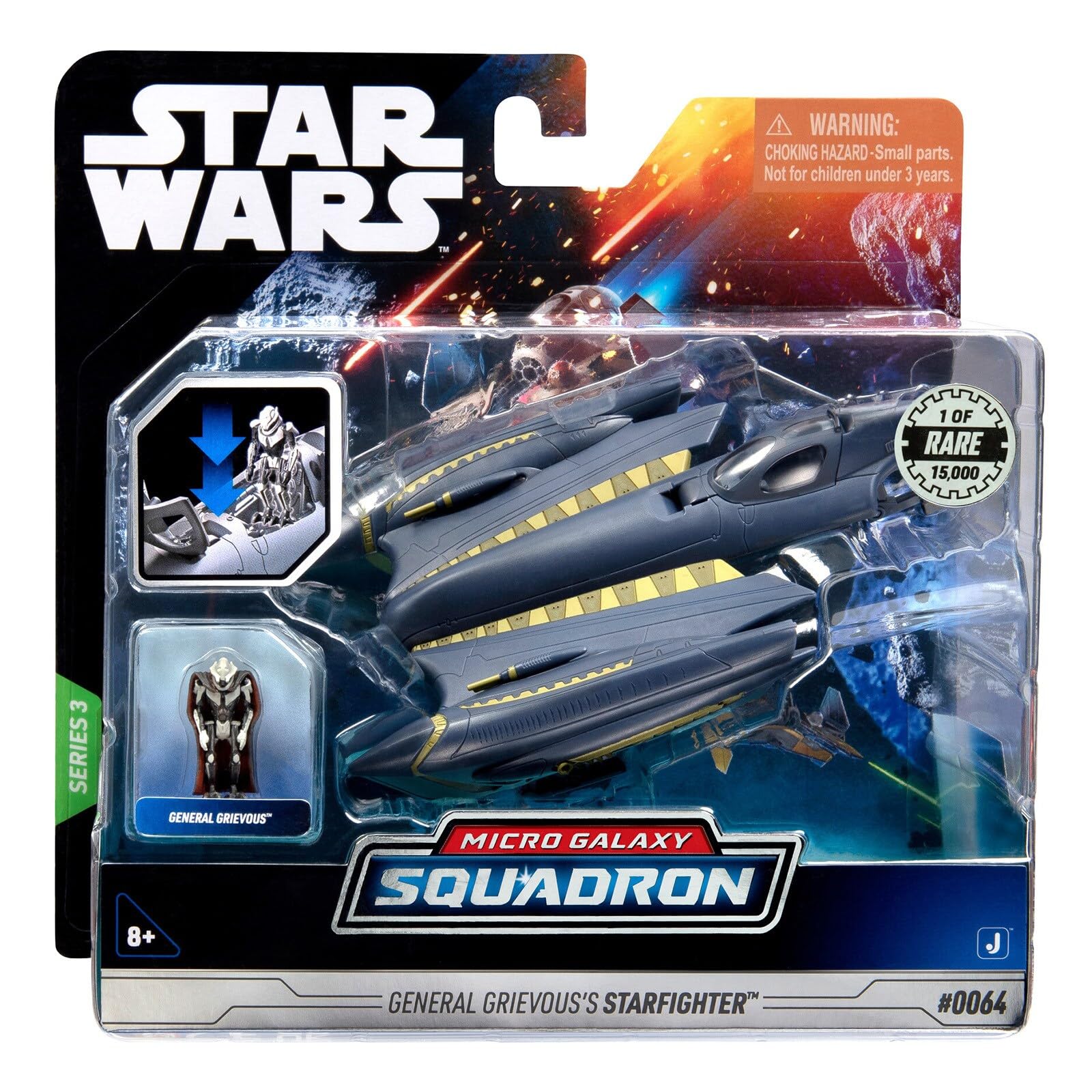 Star Wars Micro Galaxy Squadron Series 3 General Grievous s Starfighter Rare 15000