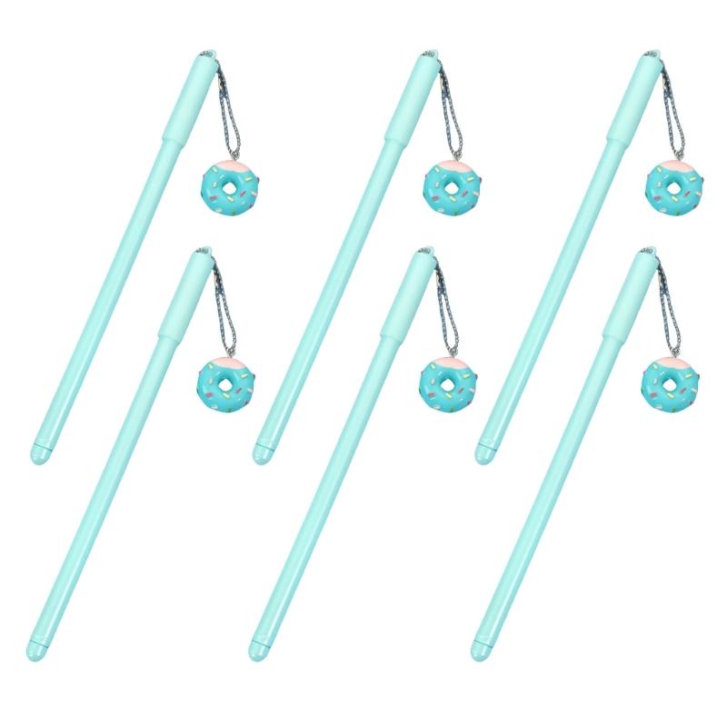 6Pcs Desserts Pendant Gel Pen 1.0MM Tip for Women Girl Student Writing Journaling Drawing Office School Writing Tool