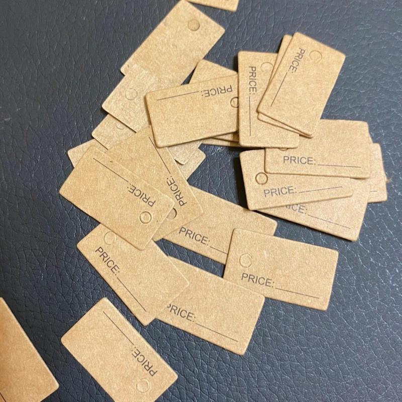 Kraft Paper Hanging Price Tag with String - Thick, Blank Handwrite Label Card