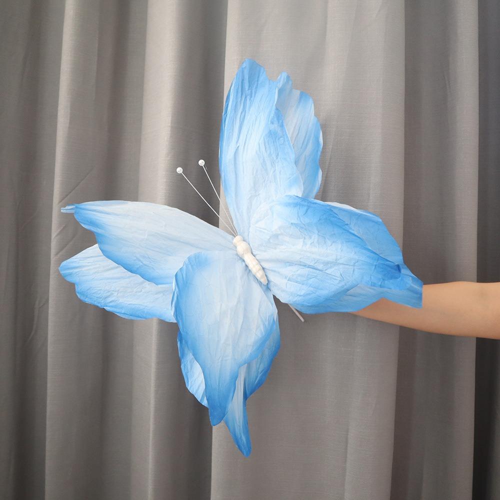 NEW 3D Simulated Flowers 30/50CM Large-scale Giant Paper Butterfly Colorful Window Display Photography Props Party Supply
