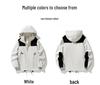 Unisex Windproof & Waterproof Color Block Hooded Jacket for Spring/Autumn Hiking