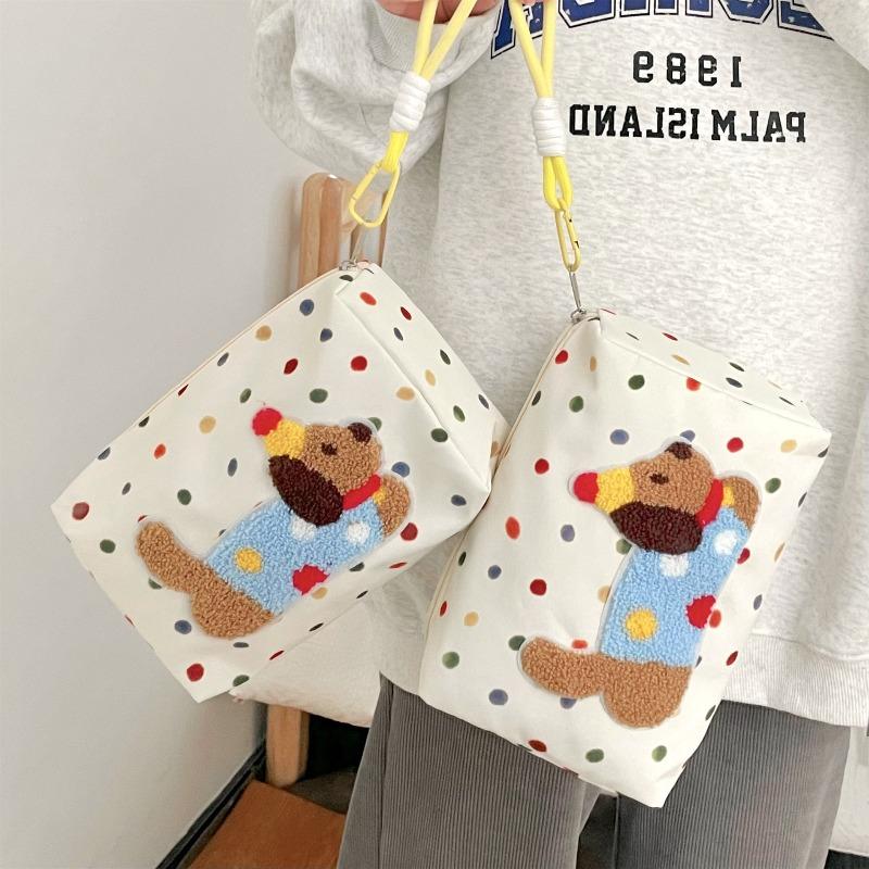 Tragbar und Vielseitig Cartoon Niedlich Bestickt Kosmetiktasche Reise Aufbewahrungstasche Finishing Tasche Handtasche Einkaufs-Clutch