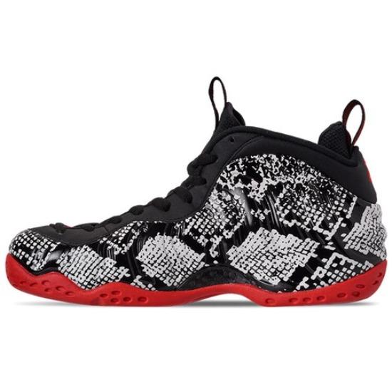 

Rare Nike Air Foamposite One Snakeskin Black White Red Mens 314996-101 EU 41 чорний