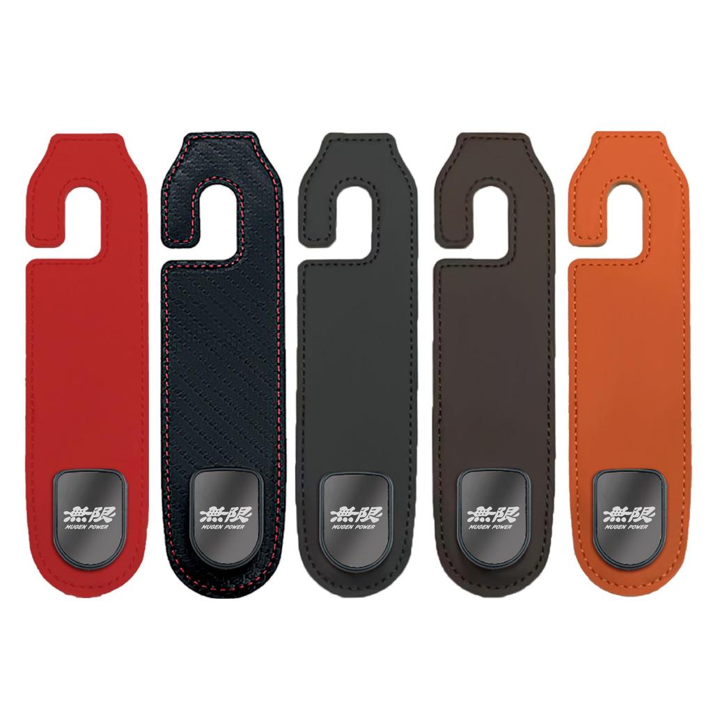 YiluGS MUGEN Headrest Compatible with MUGEN and Rear Leather Car Storage Prevents Cargo from Easy Fall Car Set of 2 Hooks, (Front Seats), Hooks,