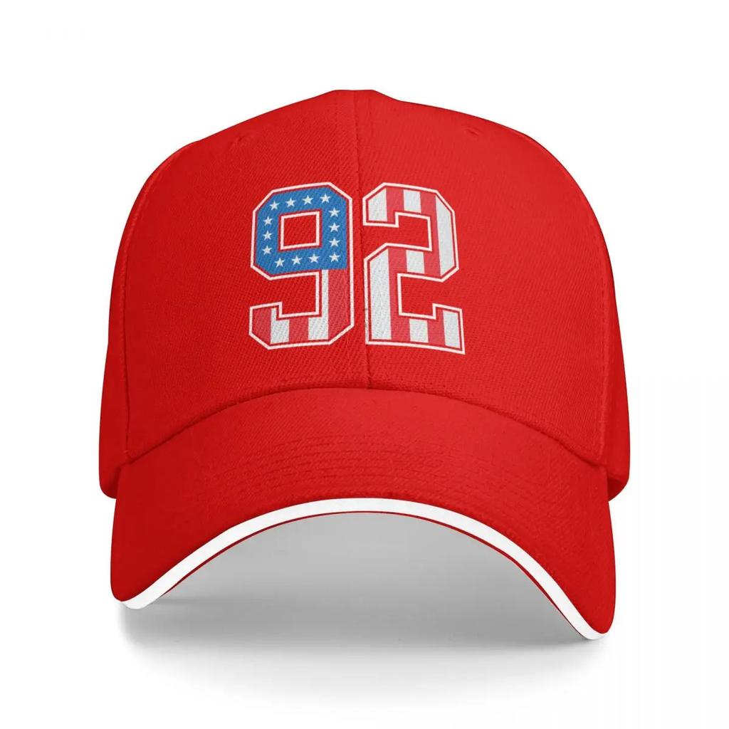 92 American Lucky Number Ninety-two United States Flag Baseball Cap Brand Man Cap Male Hat Custom Hat Men Caps Women's