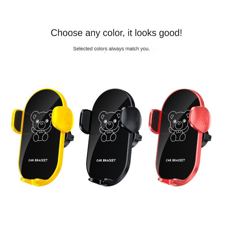 Car Phone Holder New Car Navigation Support Little Bear Cartoon Car Vent Mobile Phone Holder