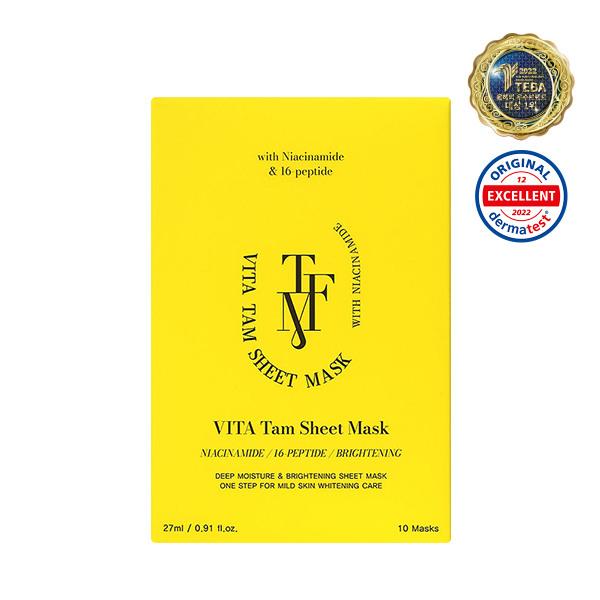 [1 BOX] Tafomi Vita Tam Sheet Mask 10 Sheets Vita Tam Sheet Mask 27ml x 10 sheets