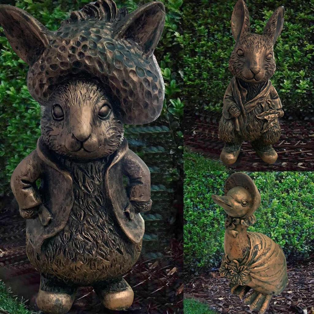 Tierornamente für den Außenbereich, Gartenstatuen, dekorative Figurenornamente, Osterdekorationen für den Innen- und Außenbereich für die Terrasse