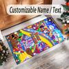 Personalized Crystal Velvet Carpet Custom Name Text,The Amazing Digital Circus Anti Slip Area Rug For Home Decoration