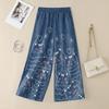 ZANZEA Women Casual Elastic Waist Loose Print Pants
