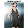 UR Women's Summer U-Neck Belted Vest Mini Dress