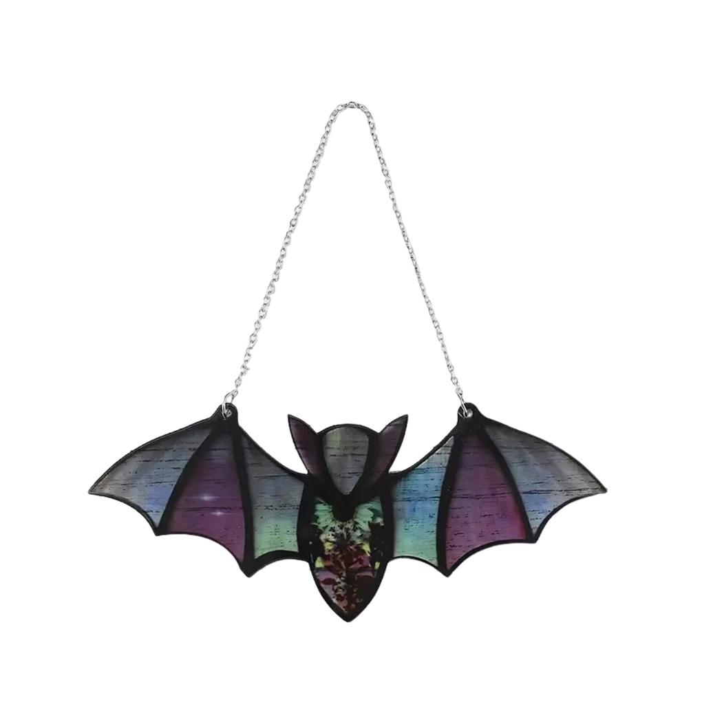 

Acrylic Halloween Bat Stained Glass Window Hangings Party Supplies For Spooky Decor Bat Suncatcher