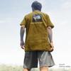 North Short Sleeve with Back Print Box Logo RED BOX Khaki Moss Green Size XL [The Face] Men's T-Shirt TEE, [Used]