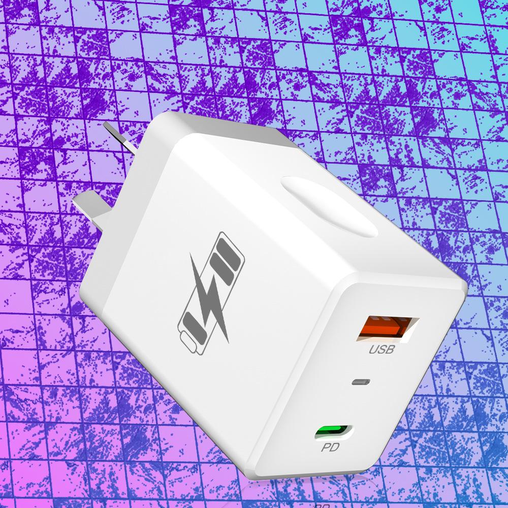 Thumbprint 2.4A Dual USB Charger - US, EU, KR, UK Plug for Mobile Devices