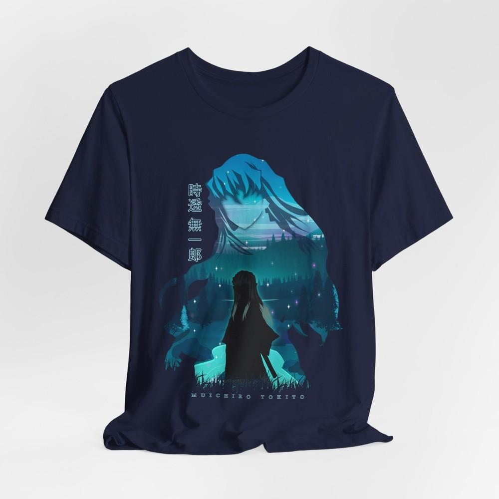 Muichiro Silhouette Tee Japanese Anime Demon Slayer Shirt Mist Hashira Shirt S