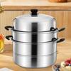 Pot with The Cover Stockpot Multi -purpose 3 -Animal Food Steamers for Cooking Steam Cooker