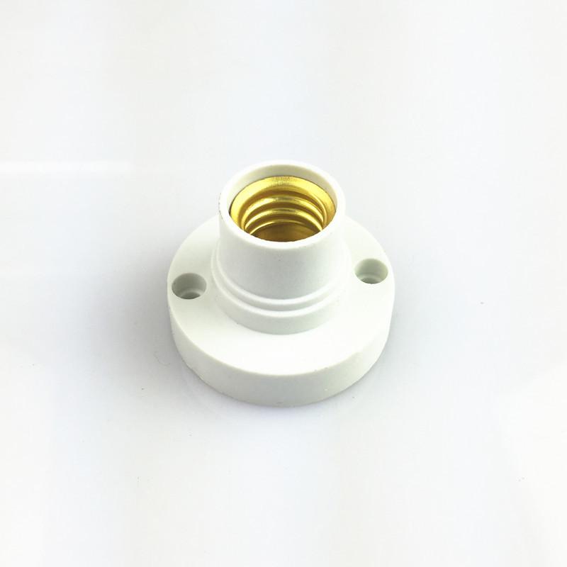 5pcs/lot Plastic E14 Base with Hole for Wire, Screw Light Bulb Lamp Socket Holder, White Base Lamp Socket, Led Light Bulb Holder
