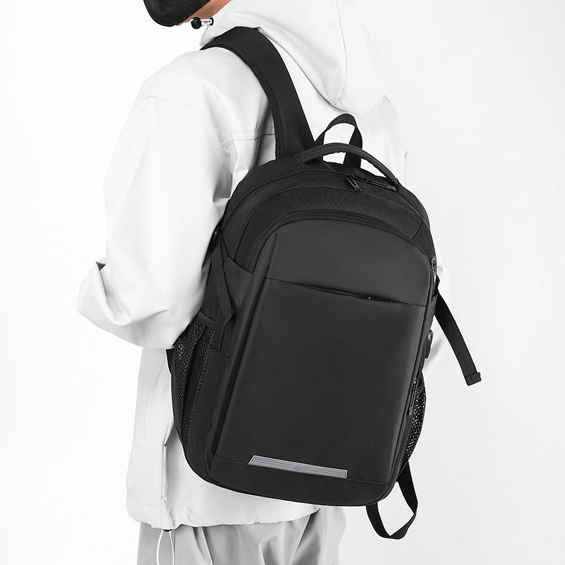 Simple Commuter Men's Backpack Business Leisure Large Capacity Student School Bag Short Trip Bag Computer Bag