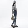 Casual Versatile Jeans Women's 2025 Winter New Thin Elastic Tight Body Hip Lift Piled Thickened Pants