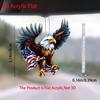 Eagle Acrylic Car Ornament - 2D Flat Rearview Mirror Pendant & Keychain - Stylish Home & Auto Decor for Patriotic & Nature Lovers