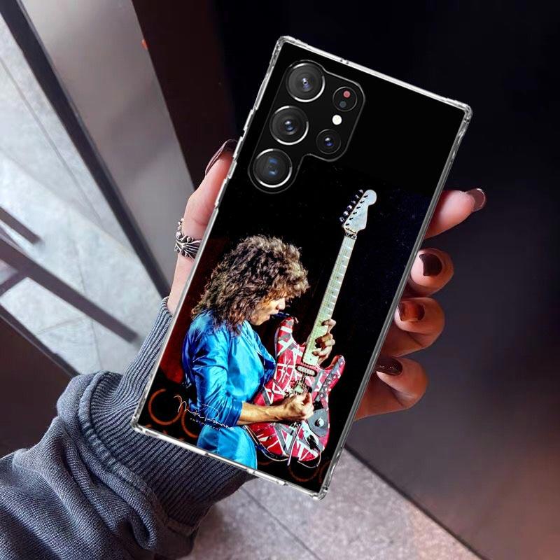 Eddie Van Halen Graphic Guitar Phone Case For Samsung Galaxy S23 S24 S25 Edge S26 Ultra S22 + S21 Plus S20 FE Cover Silicone Pri