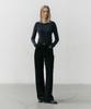 OSTKAKA Essential Wide Corduroy Pants Black