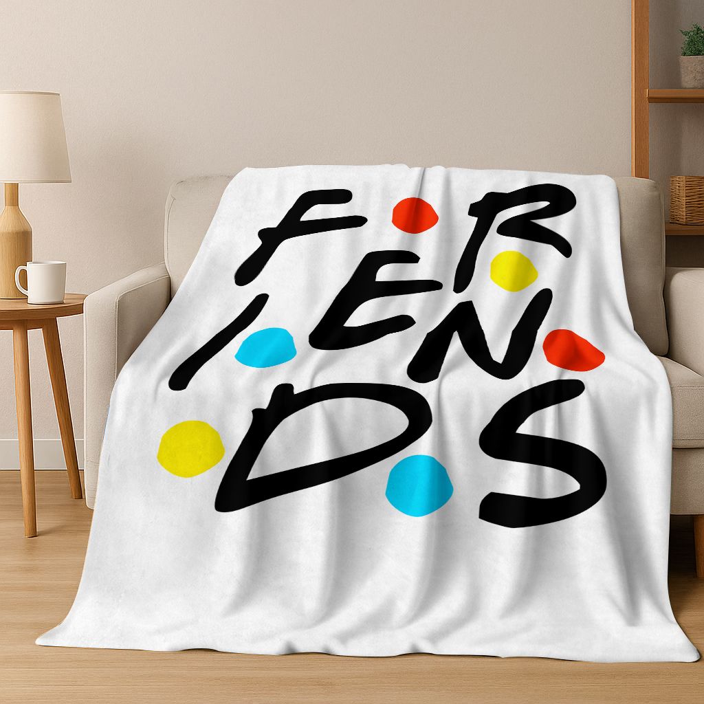 Classic Friends Central Perk TV Flannel Blanket,Cozy Soft Throw Blanket for Home Bedroom Bed Sofa Picnic Office Cover Gift Kid