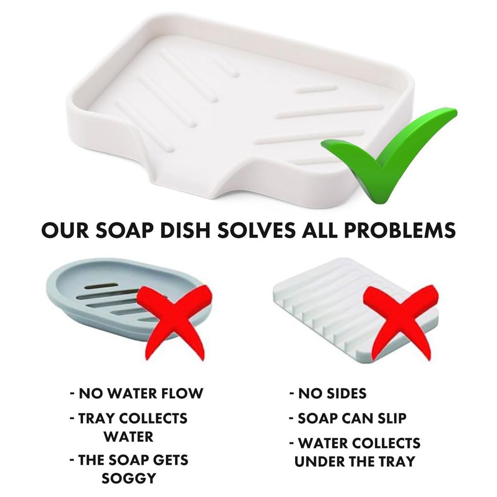 Bathroom Soap Dish Household Sink Sponge Holder Rubber Soap Dish For Soap Shower Soap Dispenser Tray Sink Home Supplies