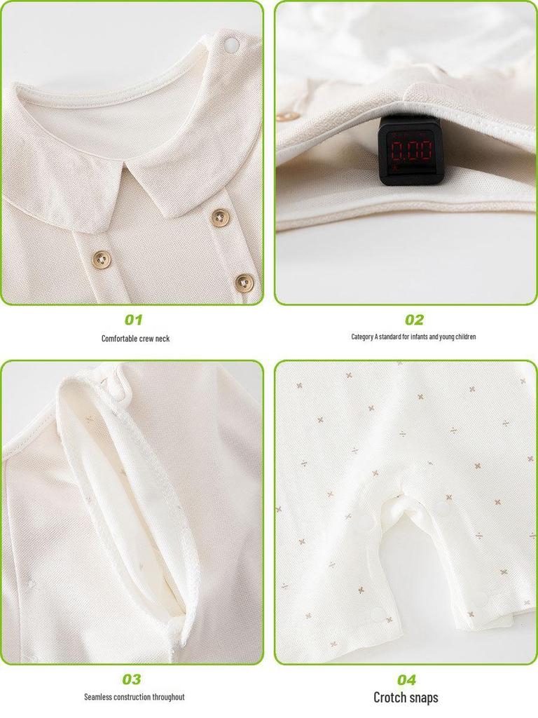 Ningxia Pure Cotton Unisex Short Sleeve Summer Baby Bodysuit