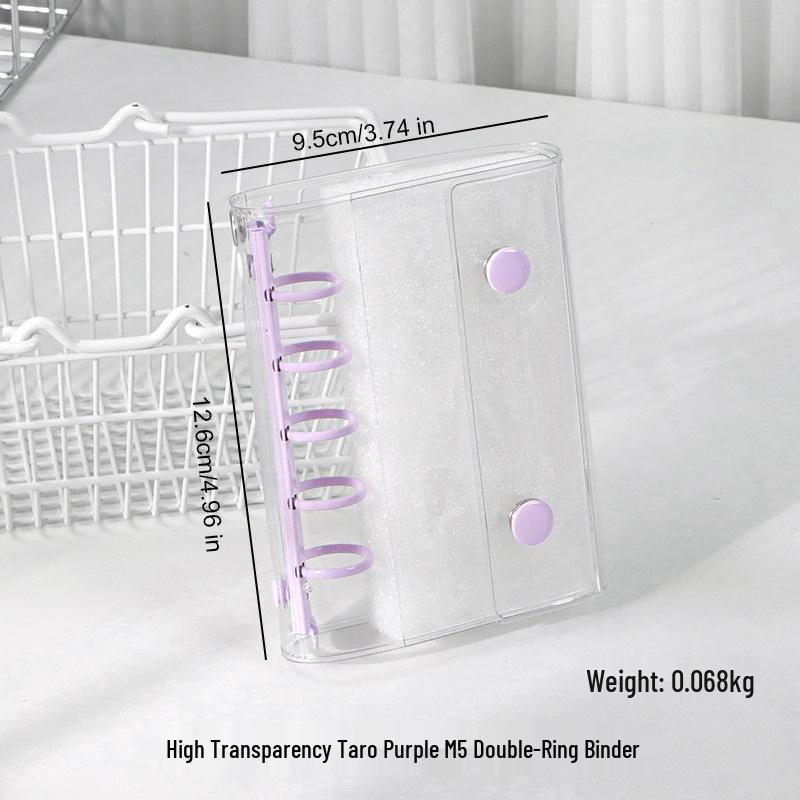 M5 Transparent PVC Binder Cover for A6/A7 Photocards & Stickers