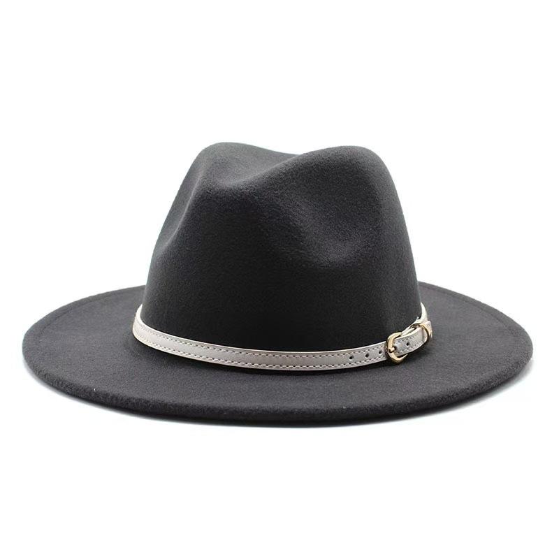 Popular European and American literary and retro woolen top hat men's and women's classic fashion church top hat jazz hat
