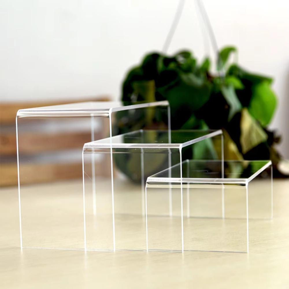 5Pcs Transparent Acrylic Cupcake Display Stands Set Refrigerator Desserts Storage Rack  Wedding