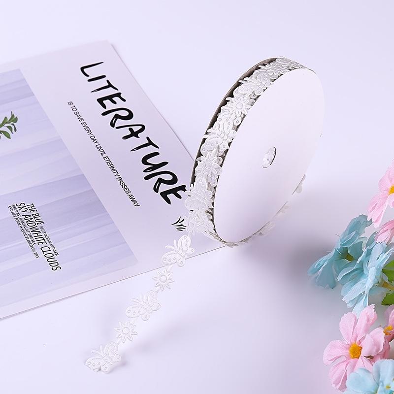 1.5cm Wide Fine Butterfly Flower Lace fabric Craft Cake Gift Wrap With DIY Handmade Hat Purse Bouquet Ribbon Accessories renda