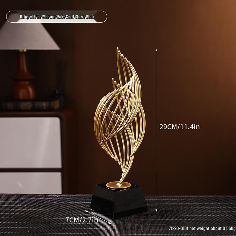 Golden Light Luxury Resin Handicrafts Collection: Ornaments for Office, Living Room, Wine & TV Cabinets
