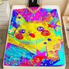 Pikachu Print Flannel Blanket Warm Comfortable for Sofa Bed Couch and Travel.-TING