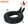 HESEKS Penis Rings Vibrator Massager Dual Motor Vibrating Delayed Ejaculation Sex Toys for Men  Sexy Goods for Male Adults