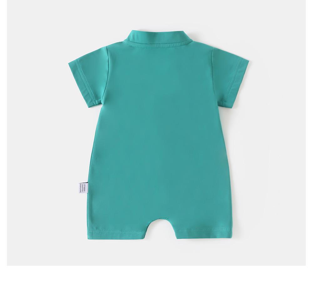 Clearance Panda Short-Sleeve Romper for Baby Boys and Girls - Chinese Style Summer Crawling Suit