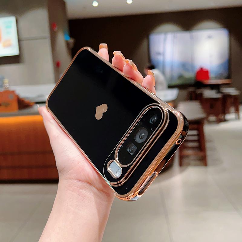 

Роскошный чехол Love Heart из мягкого силикона TPU для Google Pixel 9 PRO XL 8 8A 7A, тонкий, с гальваническим покрытием, мягкий, однотонный, ударопрочный защитный чехол For Google Pixel 9 Pro XL чёрный