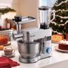 VEVOR Stand Mixer, 5.7 L Electric Kitchen Mixer, 1500W Dough-Mixer, 6+P Speeds Tilt-head Food-Mixer with 1.5 L Blender Cup, Stainless Steel Bowl