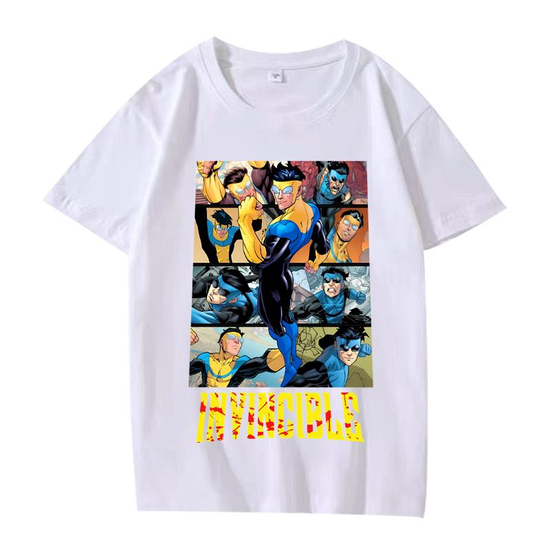 Vintage Invincible Základní tričko nové pánské dámské Oversized top 100% Bavlna krátký rukáv Letní potisk Unisex topy