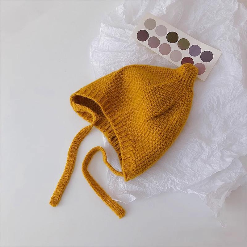 

Infant Knit Head Cover Baby Wool Ear Flap Hat One Size