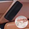 Car Knee Pads Black Suede Leather Inside Knee Cushion Thickened Anti-collision Thigh Support Pad Automobile Interior Accessories