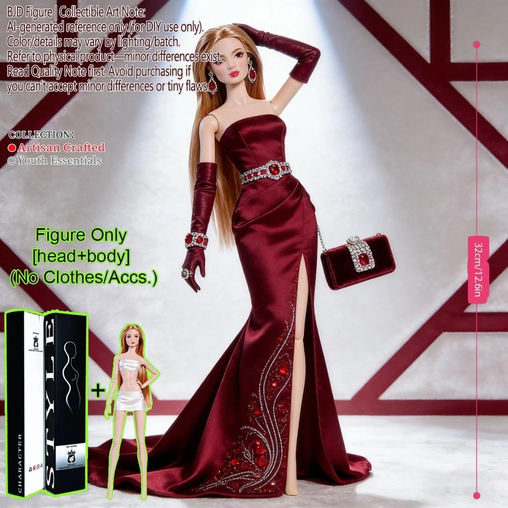 1/6 Scale Fashion BJD Doll 12 Joint Articulated Body Art Collection Doll For Home Decor