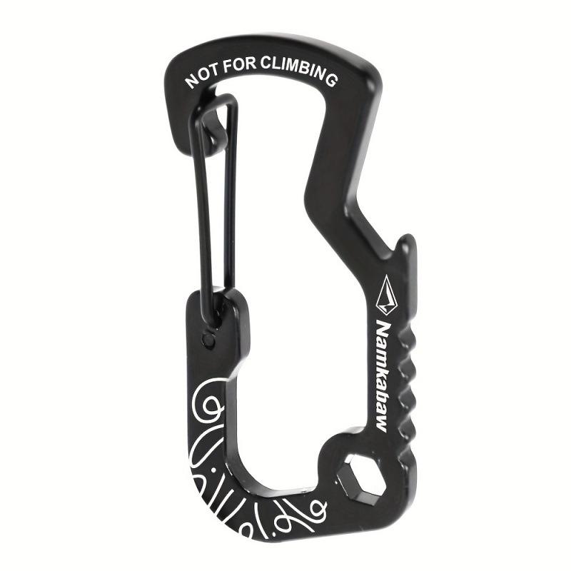 Multi-functional Aluminum Quick Release Carabiner with D-ring and Printed Design for Water Bottles