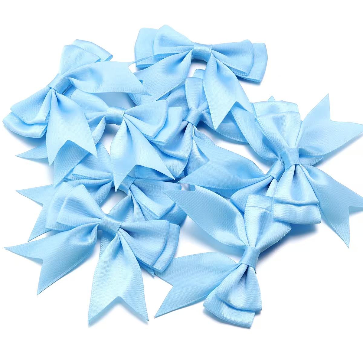 

10 шт. Бежево-фиолетовые полиэстеровые ленточные банты Двухъярусный бант Нашивка Сделай сам Подарок Украшение для одежды