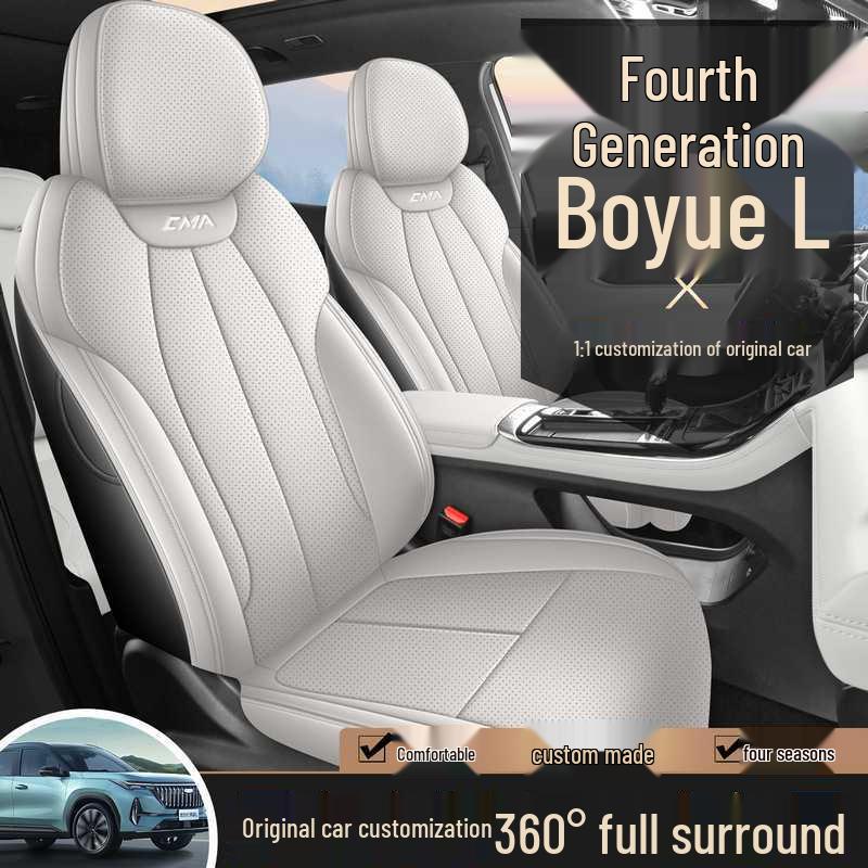 All-Season Seat Covers for Fourth-Generation Geely Boyue L - Full Coverage, Fits 25 Models